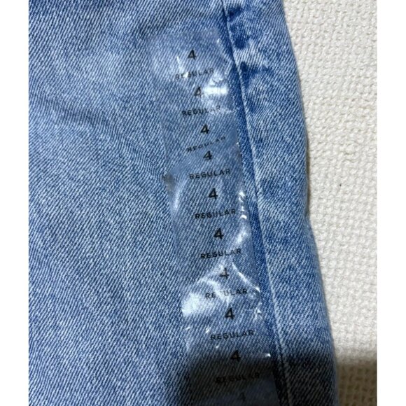 American Eagle Highest Rise Baggy Straight Jeans Womens 4 Distressed NWT - Picture 4 of 13